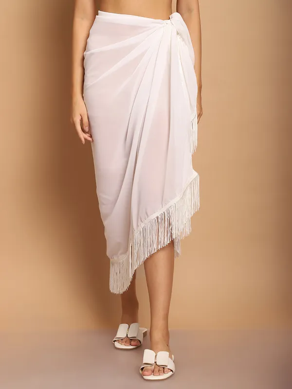 White_Sarong_for_Women_With_White_Fringes_for_Women