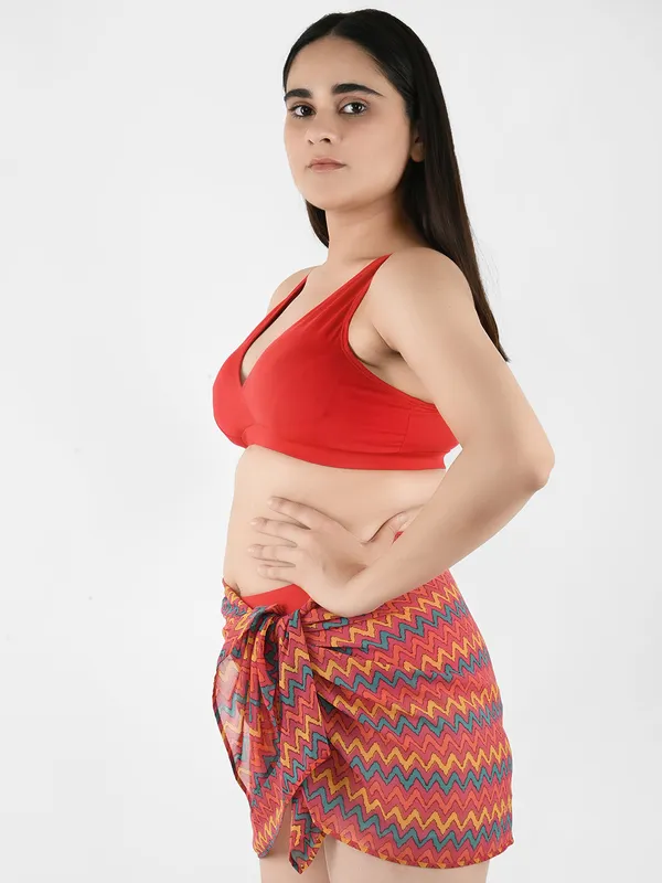 Red_Zig-Zag_Printed_Short_Sarong_for_Women