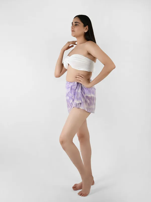 Lavender_Strokes_Printed_Short_Sarong_for_Women