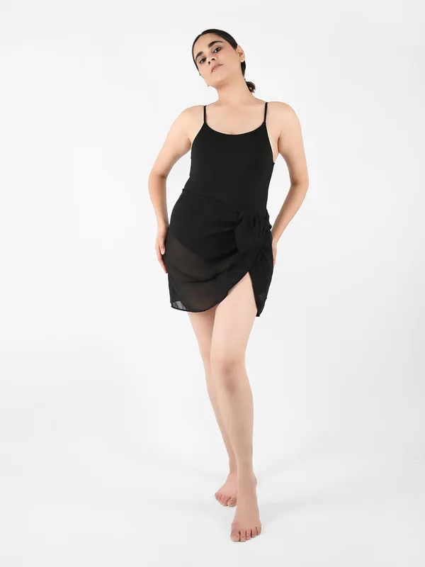 Black_Printed_Short_Sarong_for_Women