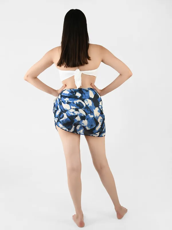 Blue_Abstract_Printed_Short_Sarong_for_Women