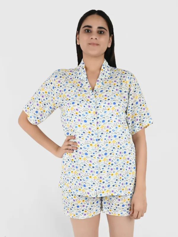 White_Floral_Printed_Loungewear_Set_for_Women