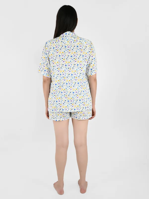 White_Floral_Printed_Loungewear_Set_for_Women