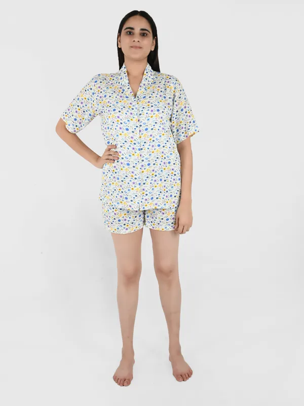 White_Floral_Printed_Loungewear_Set_for_Women