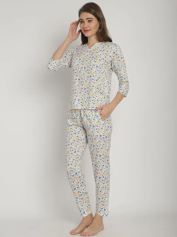 White_Floral_Printed_Co-Ord_Set_For_Women