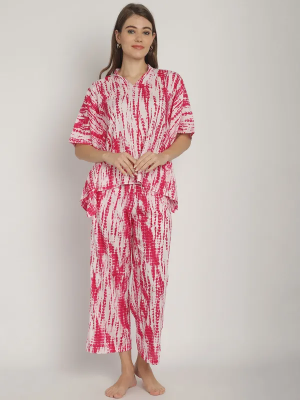 Pink_Tie_&_Dye_Printed_Kaftan_for_Women_Top_With_Pants