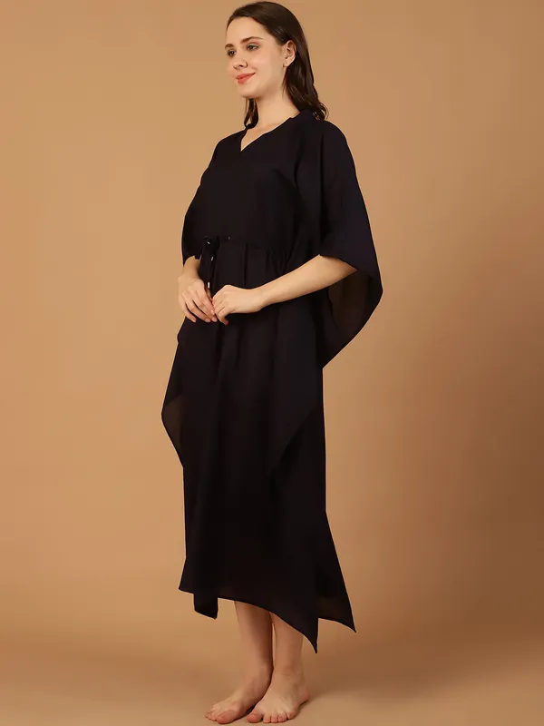 Black_Solid_Kaftan_for_Women