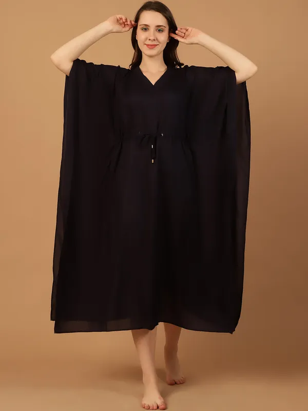 Black_Solid_Kaftan_for_Women
