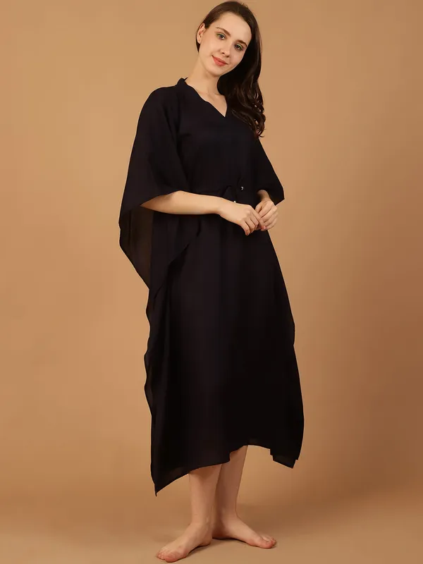 Black_Solid_Kaftan_for_Women