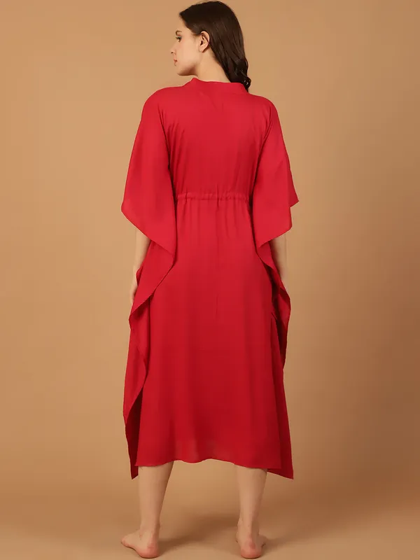Red_Solid_Kaftan_for_Women