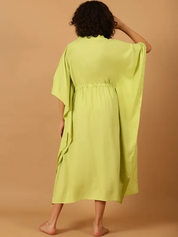 Lime_Green_Solid_Kaftan_for_Women