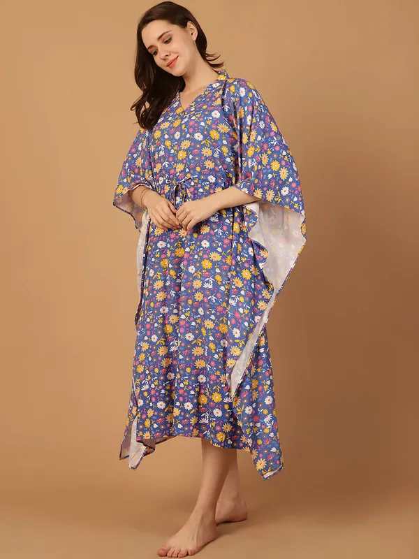 Blue_Floral_Printed_Kaftan_for_Women