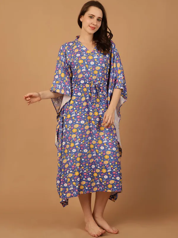 Blue_Floral_Printed_Kaftan_for_Women
