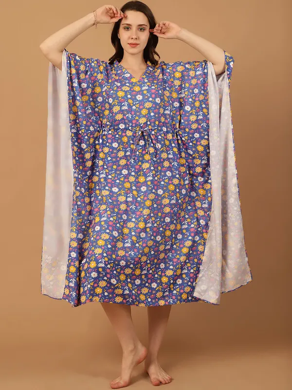 Blue_Floral_Printed_Kaftan_for_Women
