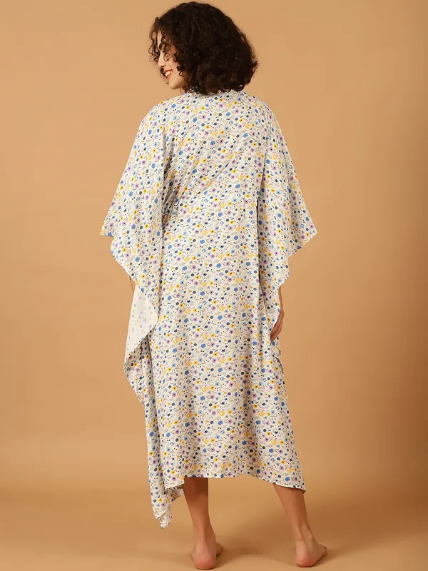 White_Floral_Printed_Kaftan_for_Women