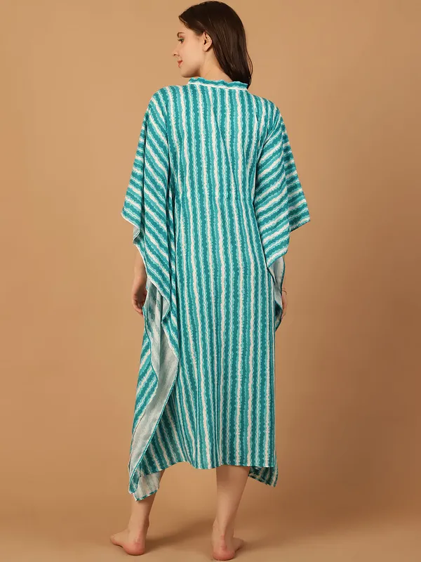 Blue_&_White_Stripped_Kaftan_for_Women
