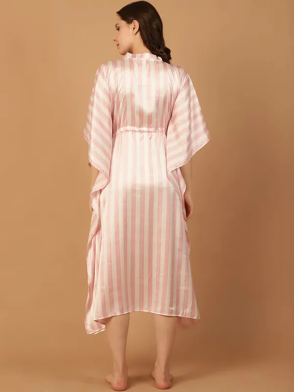 Pink_&_White_Stripped_Kaftan_for_Women