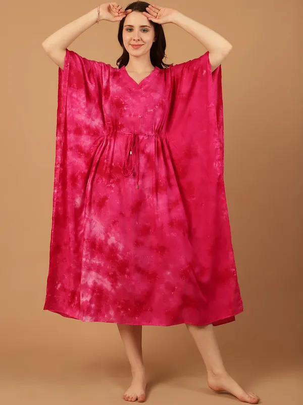 Pink_Tie_&_Dye_Printed_Kaftan_for_Women