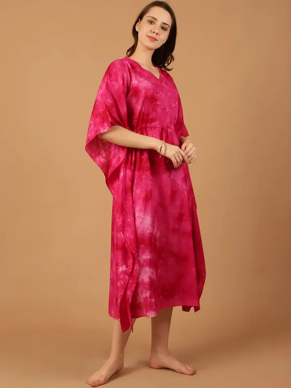 Pink_Tie_&_Dye_Printed_Kaftan_for_Women