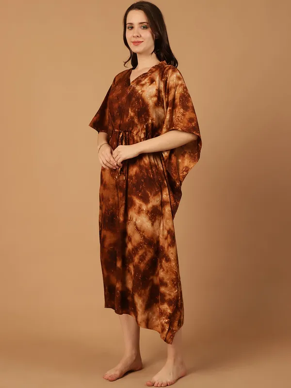 Brown_Tie_&_Dye_Printed_Kaftan_for_Women