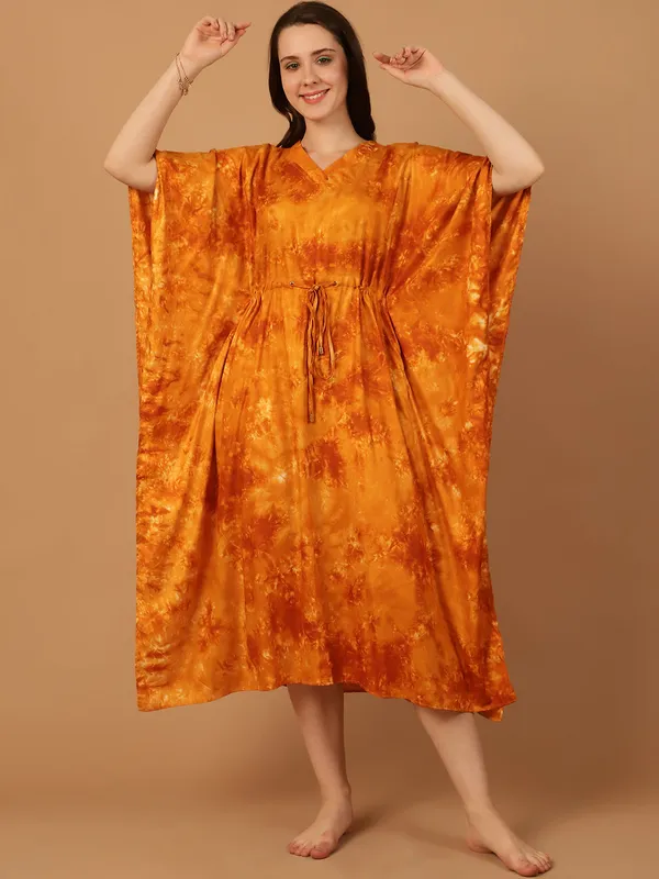 Mustard_Tie_&_Dye_Printed_Kaftan_for_Women