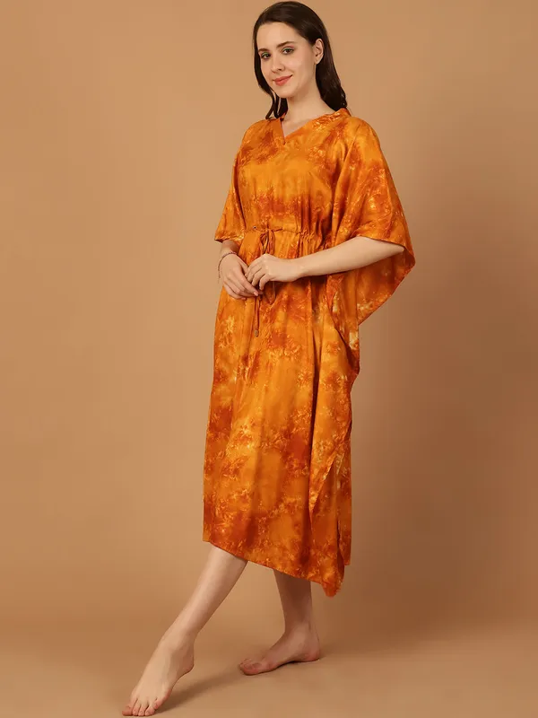 Mustard_Tie_&_Dye_Printed_Kaftan_for_Women