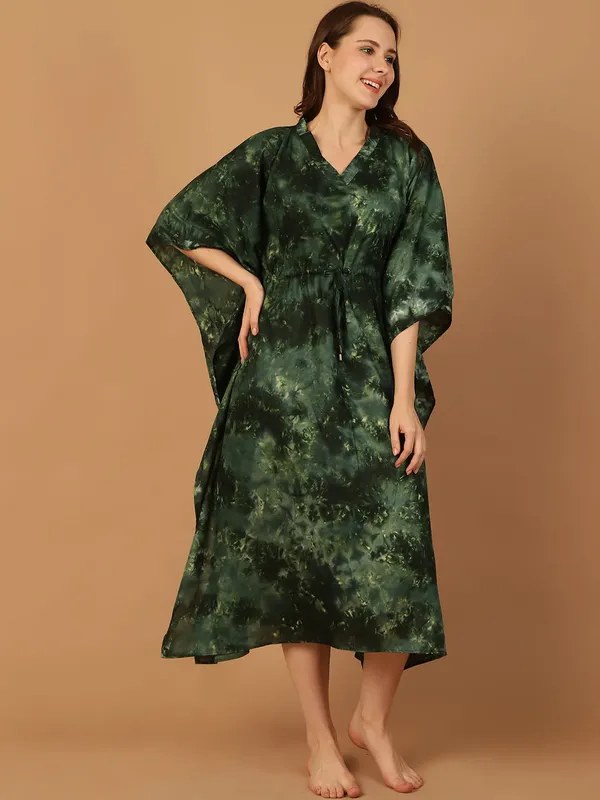 Green_Tie_&_Dye_Printed_Kaftan_for_Women