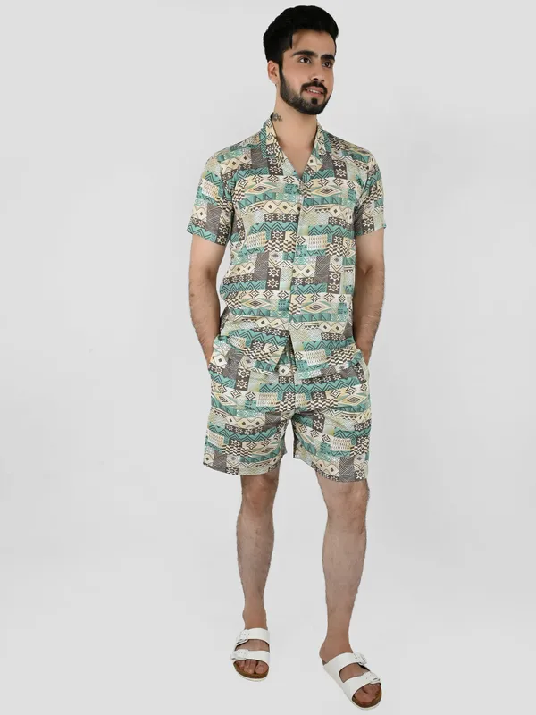 Green_&_White_Geometric_Printed_Co-Ord_Set