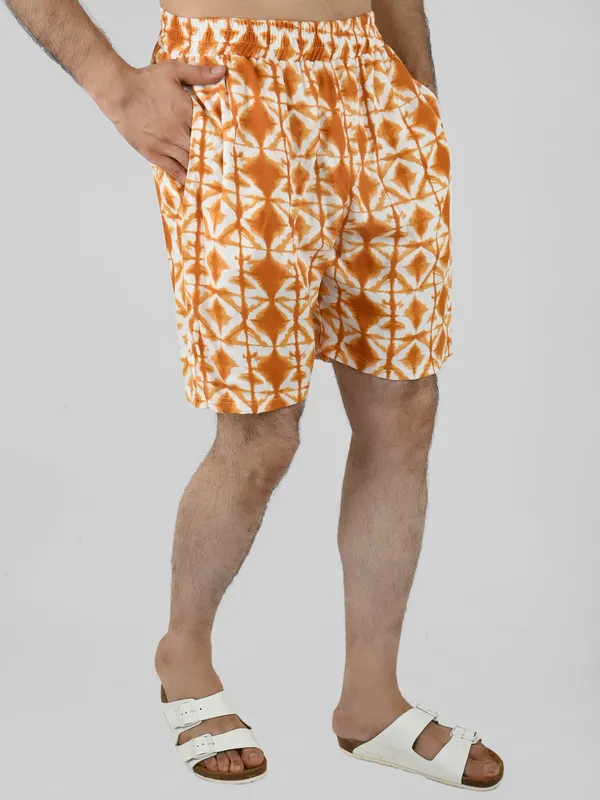 Mustard_Geometric_Printed_Shorts_for_Men