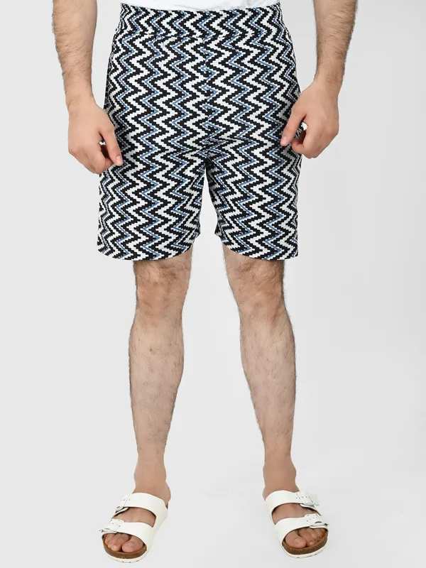 Men_Navy_Zig-Zag_Printed_Shorts
