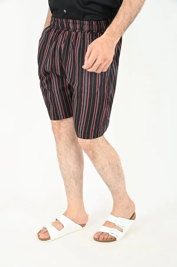 Men_Red_Vertical_Stripes_Printed_Shorts
