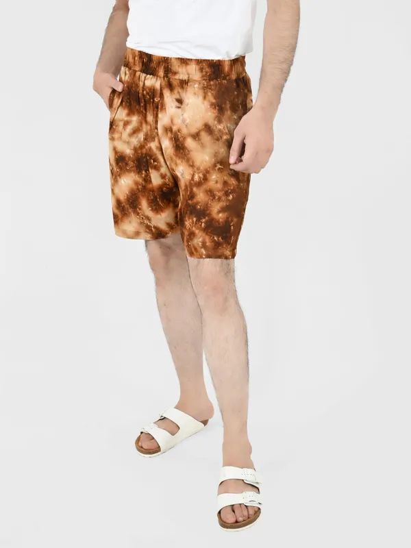 Brown_Tie_&_Dye_Printed_Shorts