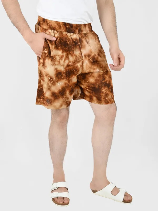 Brown_Tie_&_Dye_Printed_Shorts