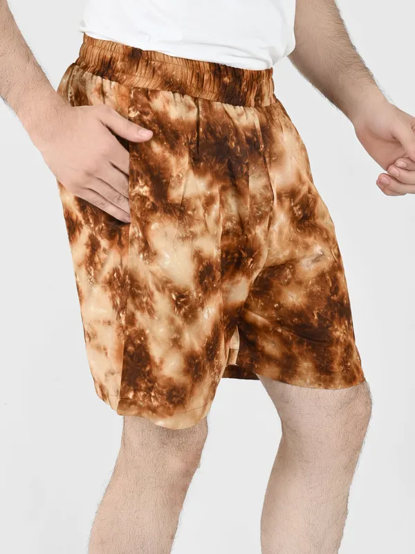 Brown_Tie_&_Dye_Printed_Shorts