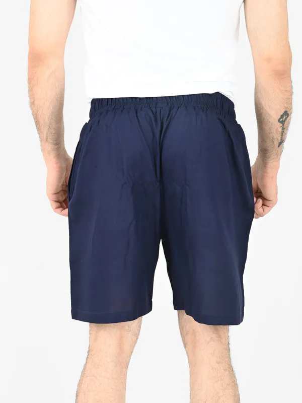 Men_Navy_Solid_Printed_Shorts