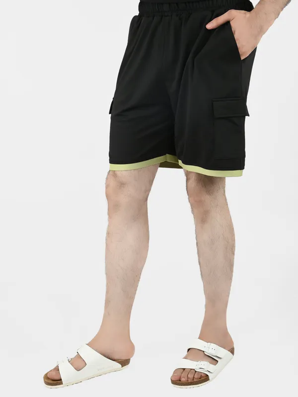 Black_&_Green_Lounge_Shorts__For_Men