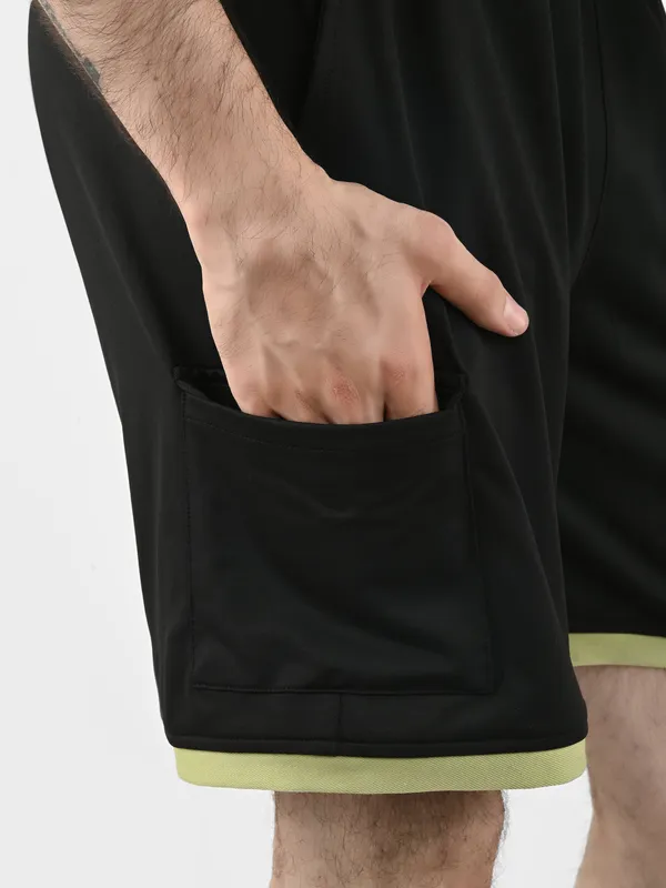 Black_&_Green_Lounge_Shorts__For_Men