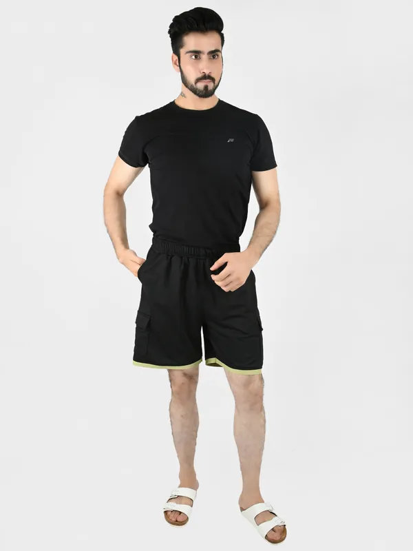 Black_&_Green_Lounge_Shorts__For_Men