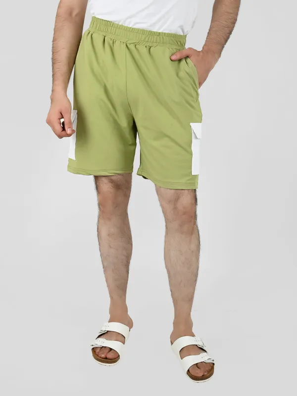 Green_&_White_Lounge_Shorts__For_Men