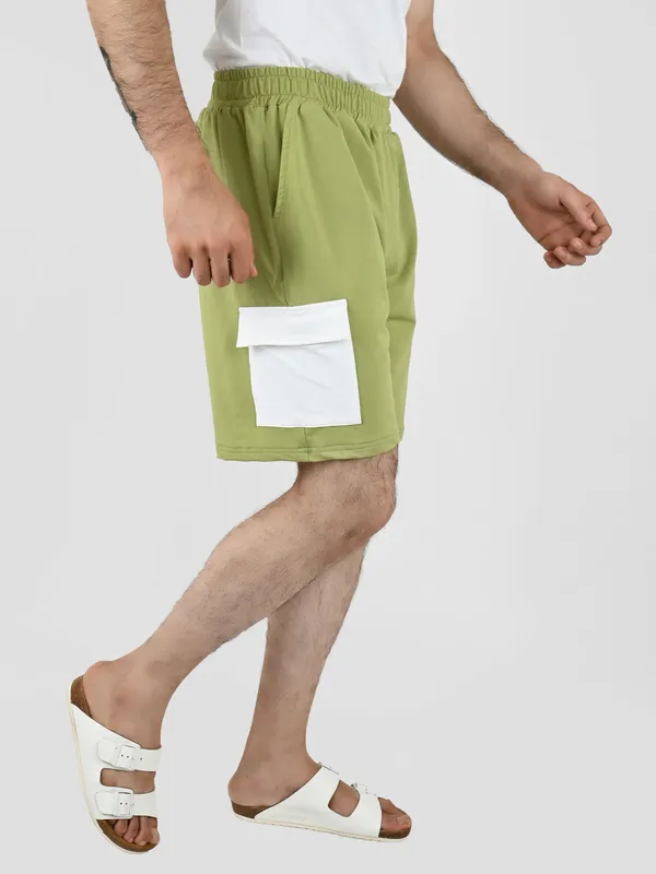 Green_&_White_Lounge_Shorts__For_Men
