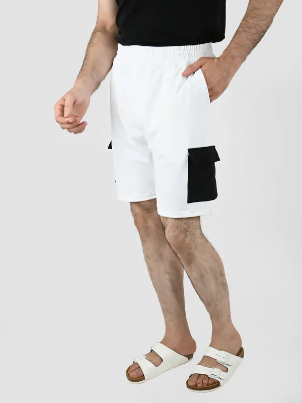 Men_White_&_Black_Lounge_Shorts
