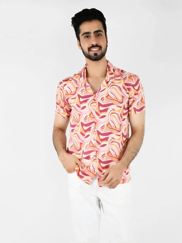 Peach_Abstract_Printed_Regular_fit_Collared_Casual_Shirt_for_Men