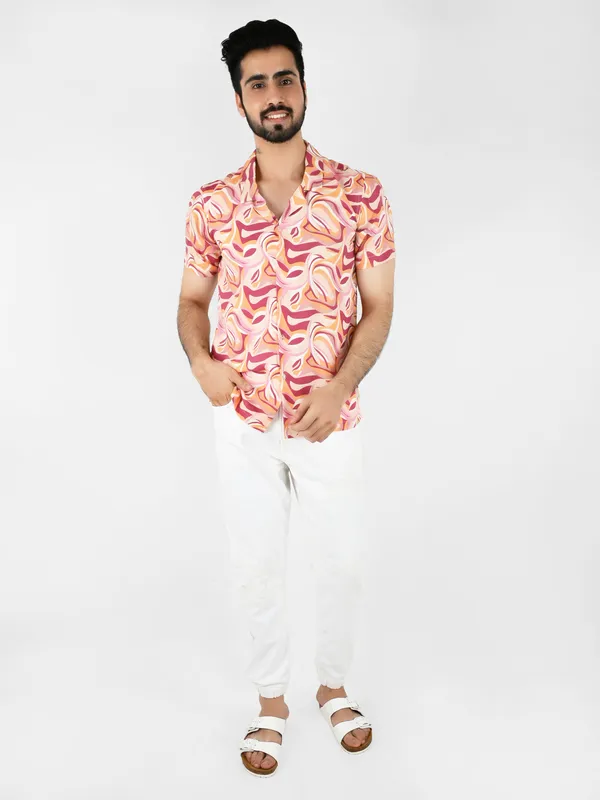 Peach_Abstract_Printed_Regular_fit_Collared_Casual_Shirt_for_Men