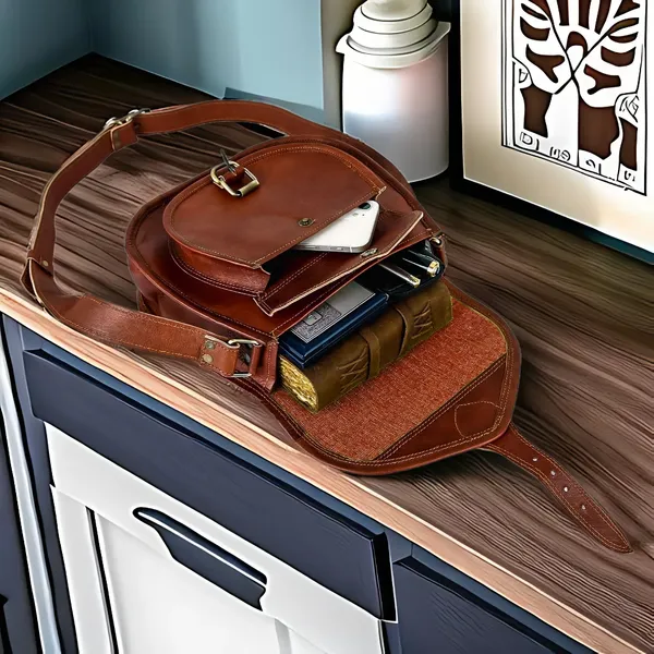 Brown_Leather_Litchi_Sling_Bag_For_Women