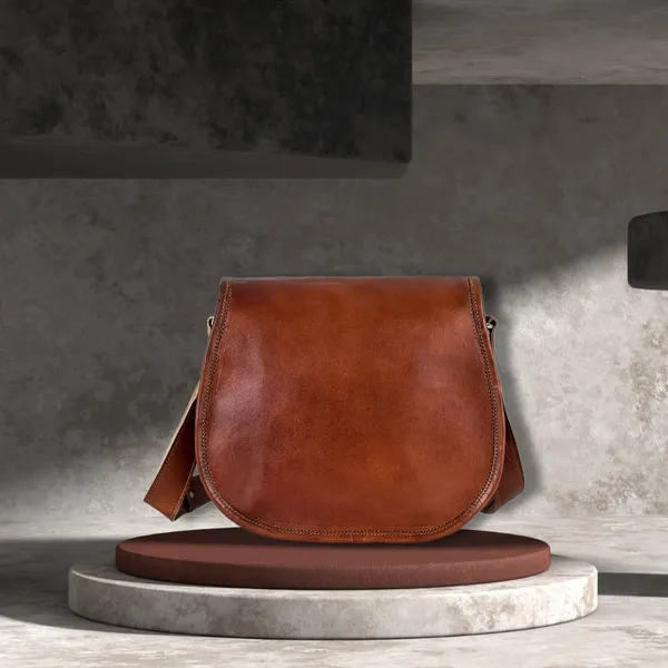 Brown_Leather_Litchi_Sling_Bag_For_Women