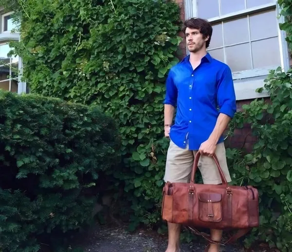 Brown_Leather_Square_Duffle_Travel_Bag_