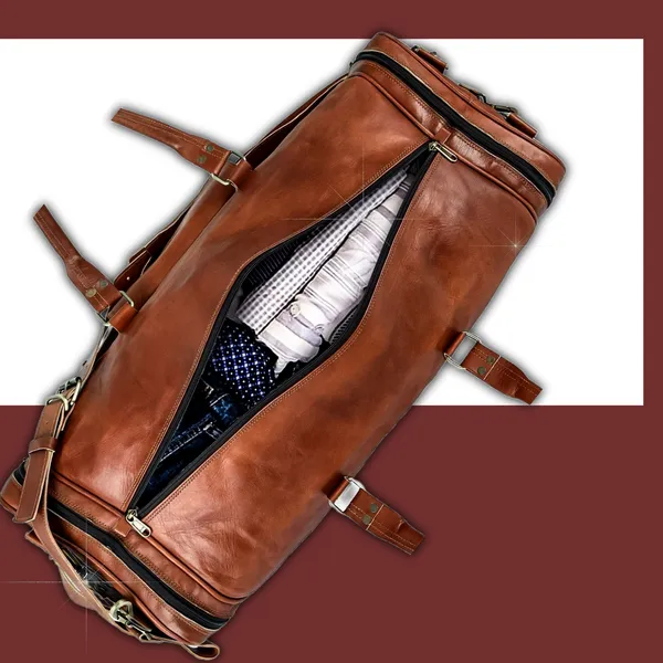 Brown_Leather_Square_Duffle_Travel_Bag_