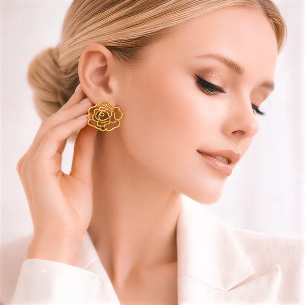 Gold_Minimalist_Plated_Rose_Outline_Stud_Premium_Brass_Fashion_Jewellery_Earrings_For_Women_And_Girl