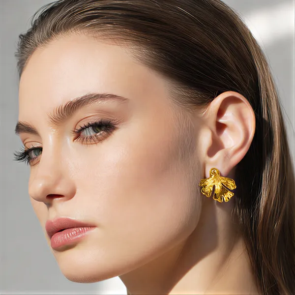 Gold_Plated_Leaf_Stud_Minimalist_Nature_Inspired_Brass_Jewellery_Earrings_For_Women_And_Girl
