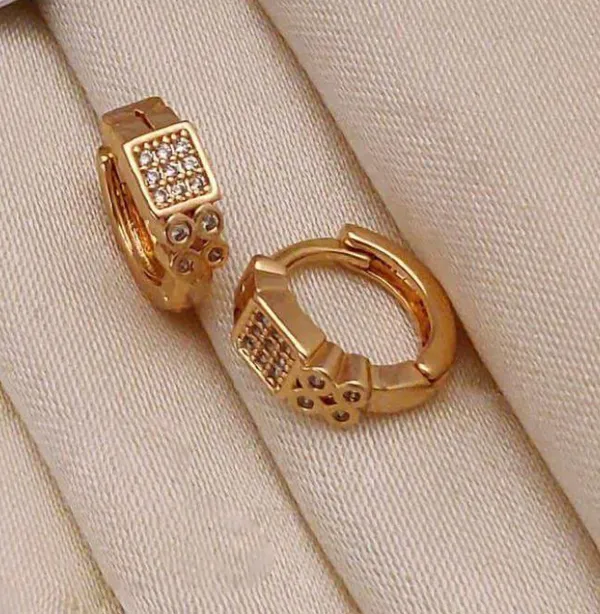 Gold_Dainty_Copper_Huggie_Hoop_Warm_Tone_Small_Click_Latch_Hoops_With_Sparkling_Crystal_Inlay_Earrings_For_Women_And_Girl